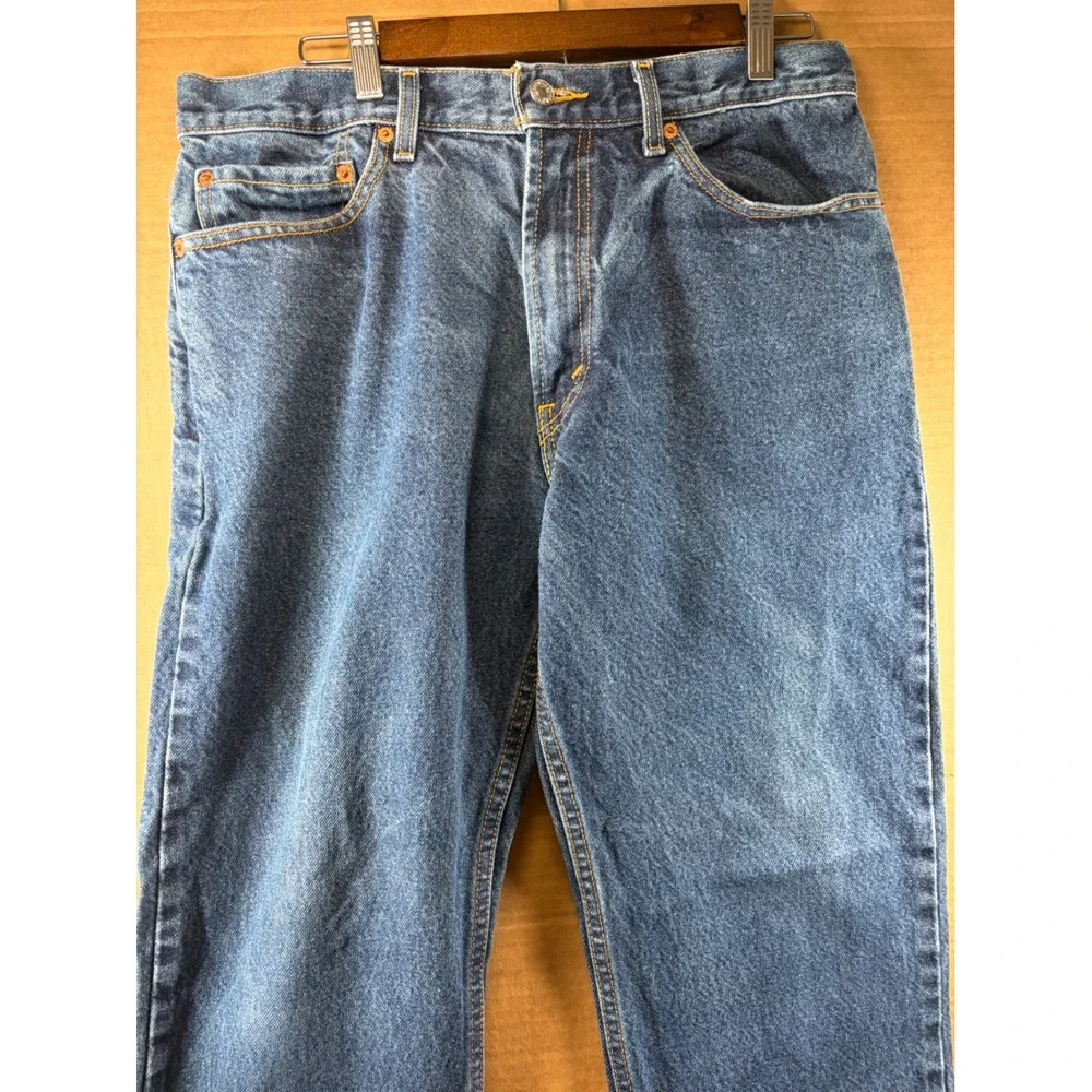 Levi's 505 Regular Fit Jeans Mens 34x30 Blue Denim Straight Leg 100% Cotton