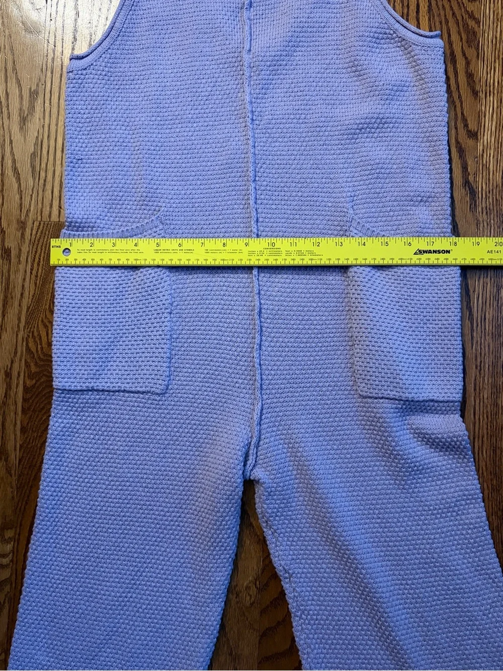 Free People Hailee Sweater Jumper Lilac XS Waffle Knit Cotton Jumpsuit Pockets