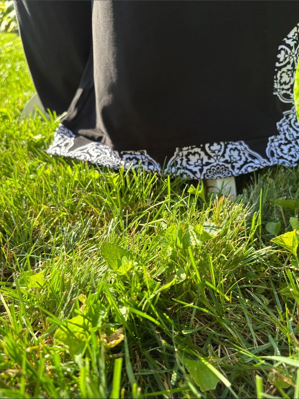 White House Black Market Black Wide Leg Pants with Contrast Hem