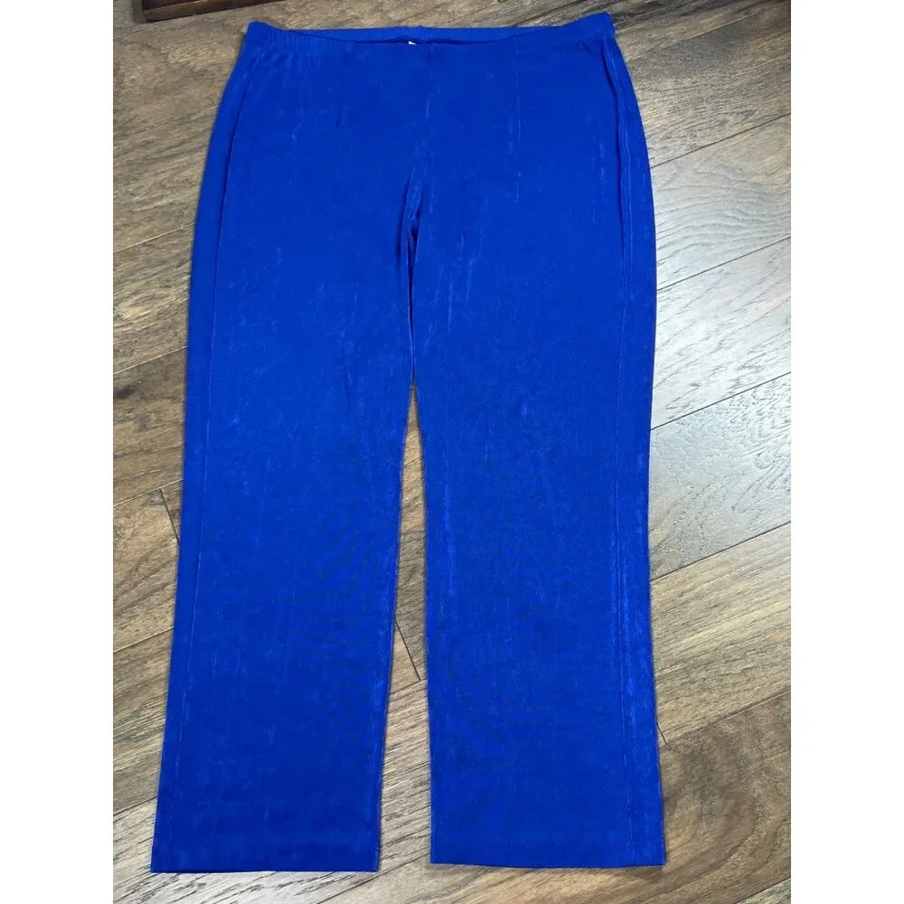 Chico's Travelers Pull On Pants Blue Sz 3R (US XL) EUC
