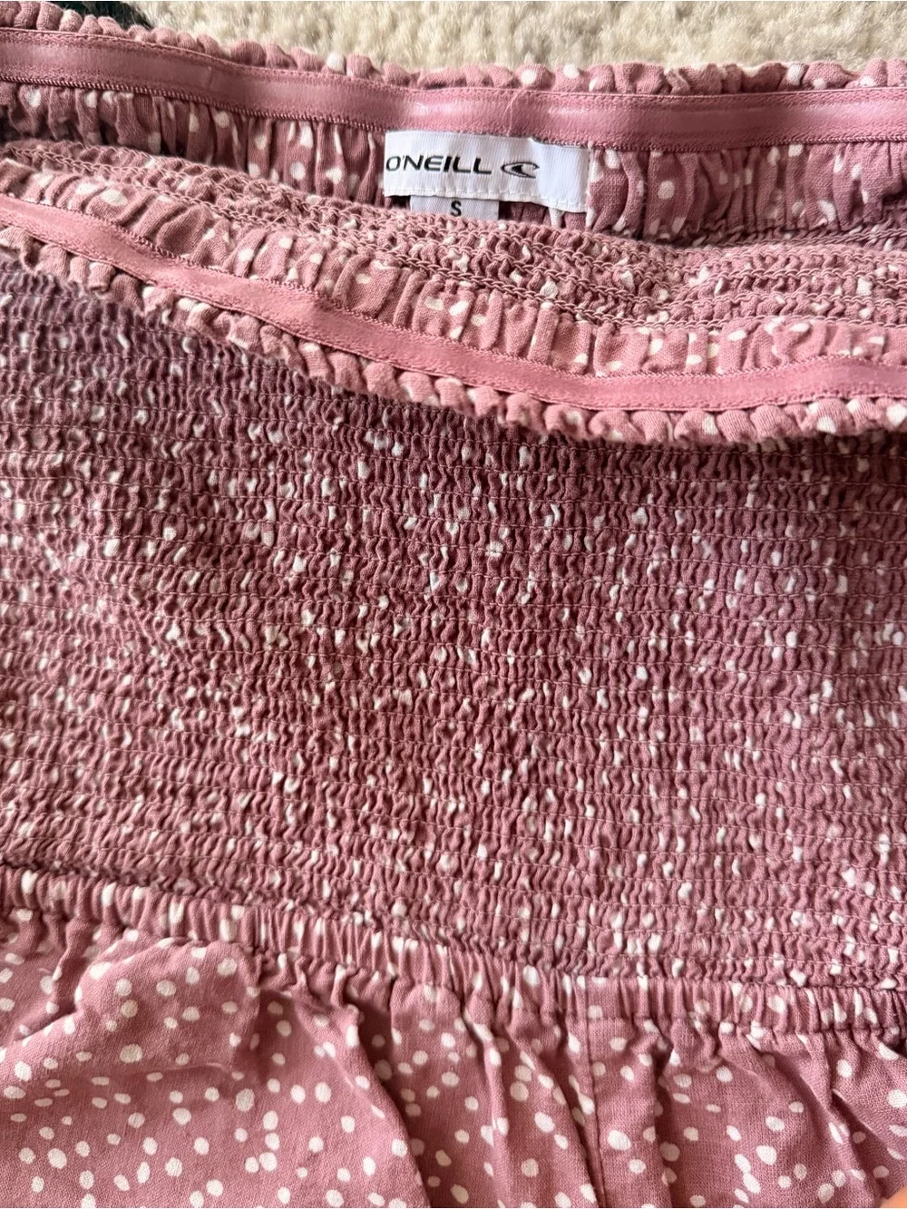 ONeill strapless smocked