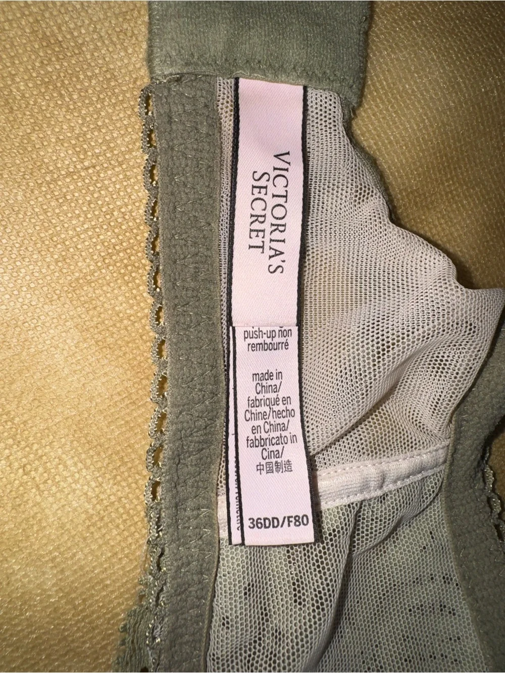 Lace Underwire Bralette in Olive Green