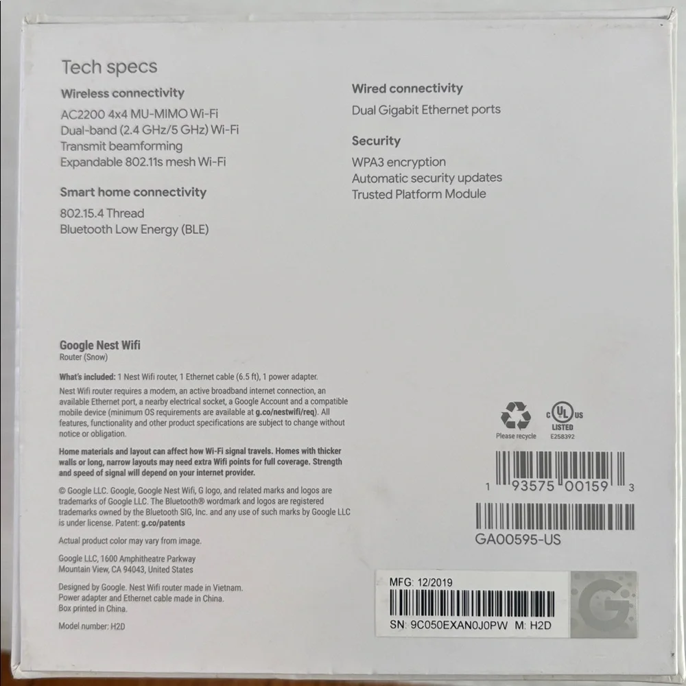 google nest wifi