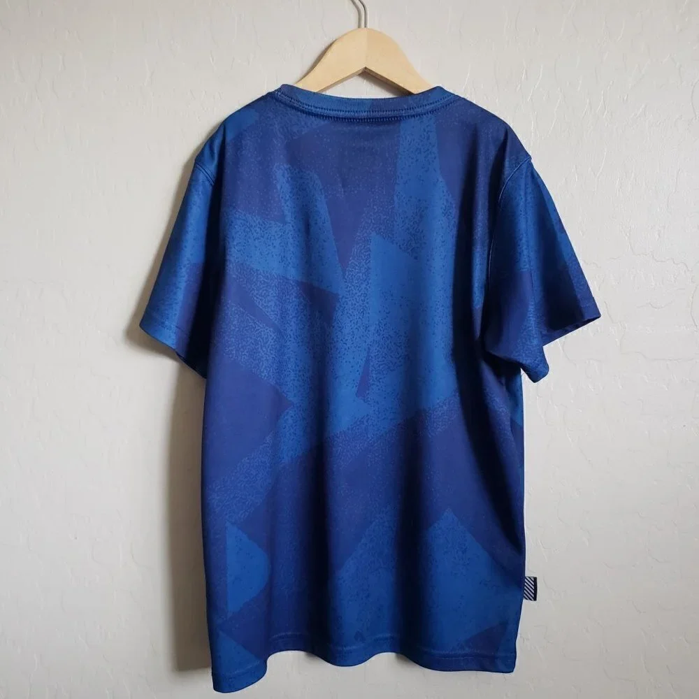 NBA Kid's Short Sleeve Crew Neck Basketball Tee T-Shirt Blue Size Medium 10-12