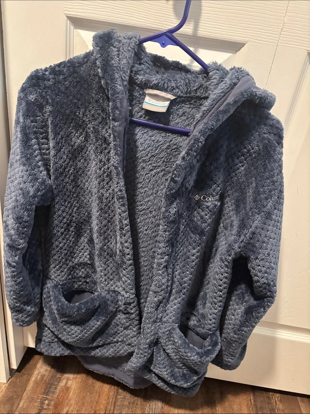 Columbia Plush Hooded Jacket - Blue Gray