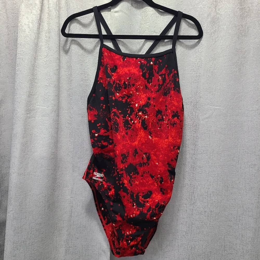 Speedo red black