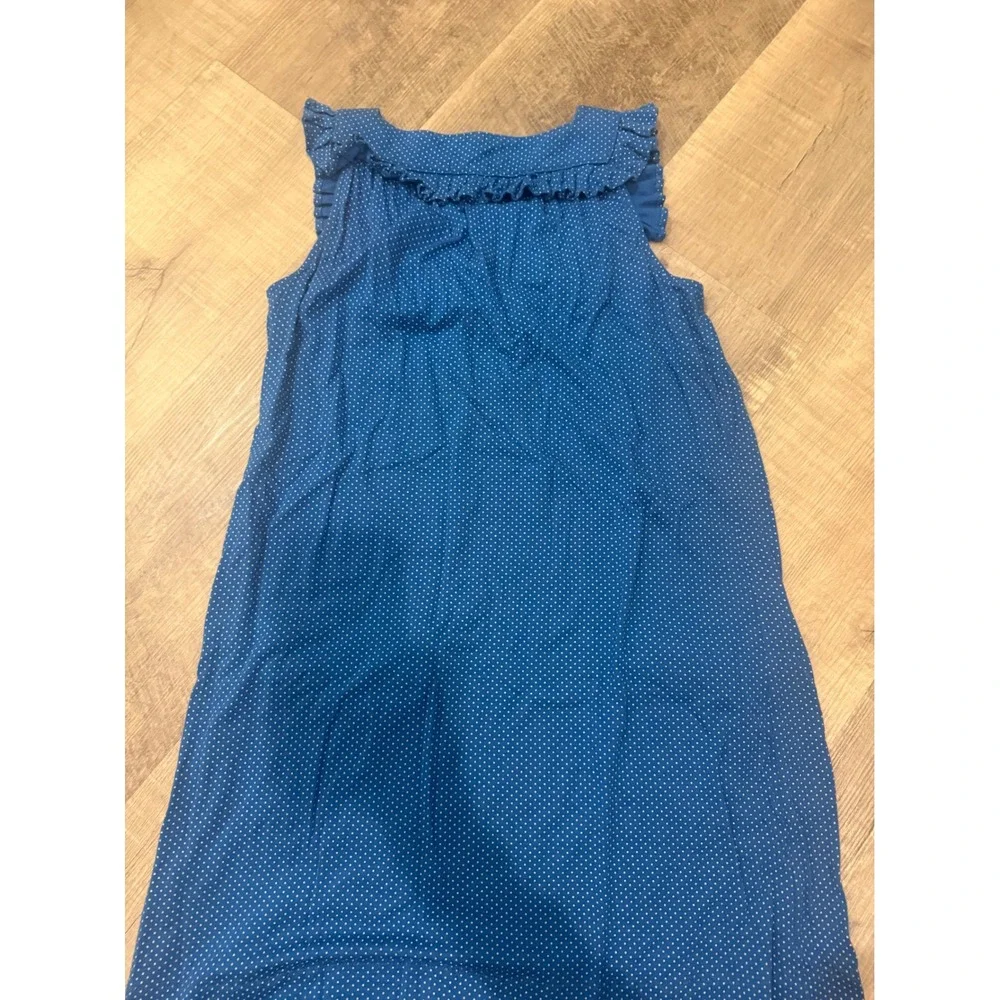 Vintage Juicy Couture Blue Polka Dot Ruffle Shift Dress - Size 12 (Girls/Junior)