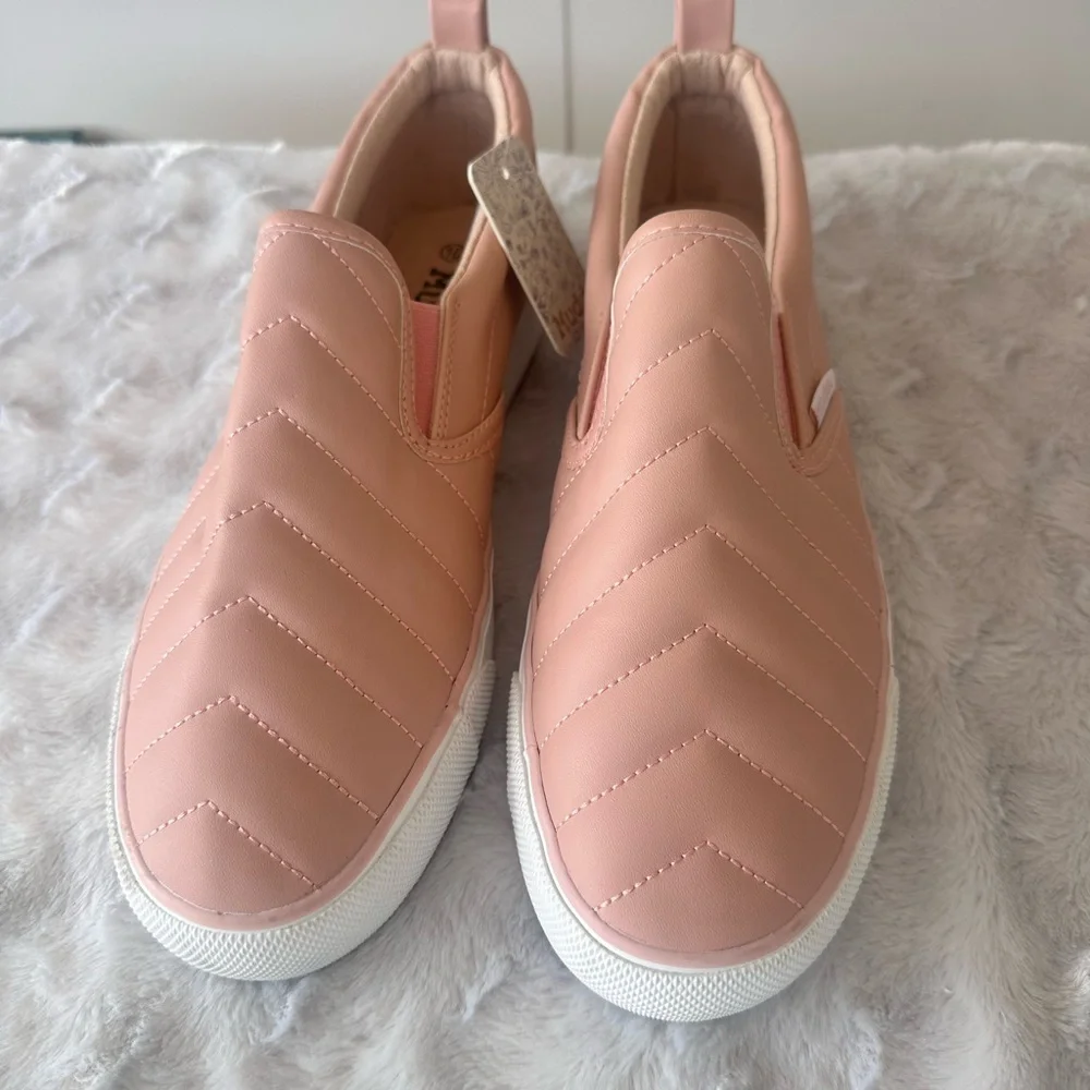 Mudd Pink Quilted Slip-On Sneakers