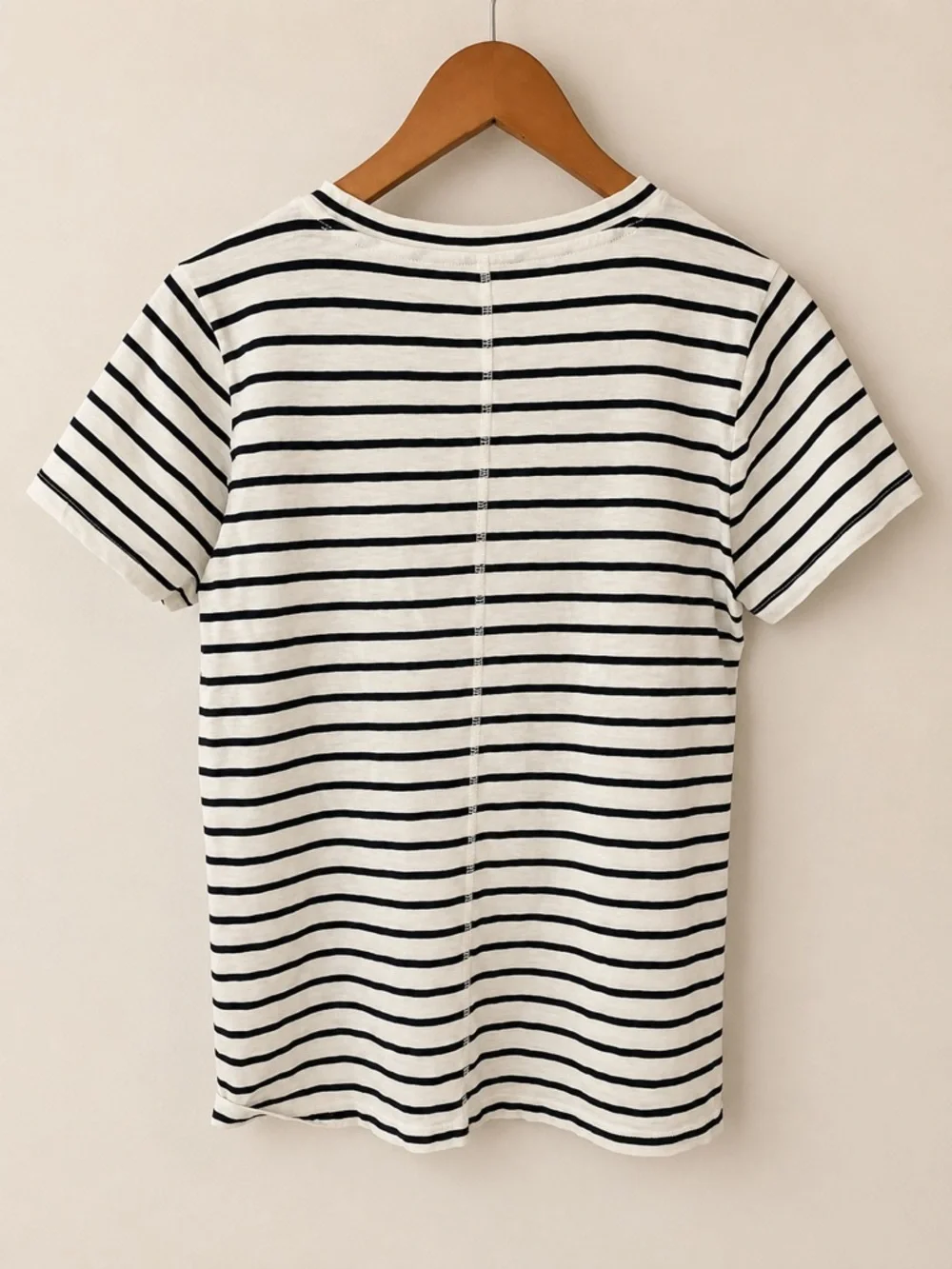 J.Crew Girlfriend Tee Navy & White Breton 100% Cotton Short Sleeve T-Shirt Small