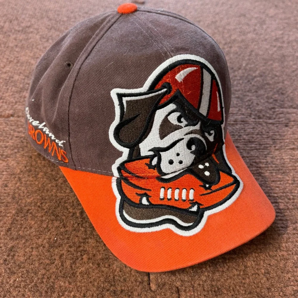 Lee Sport Cleveland Browns Dawg Pound Snapback Hat Brown Orange Vintage NFL Cap