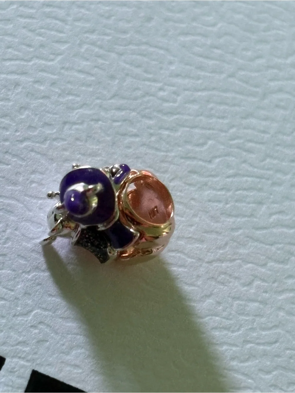 Pandora charm showing