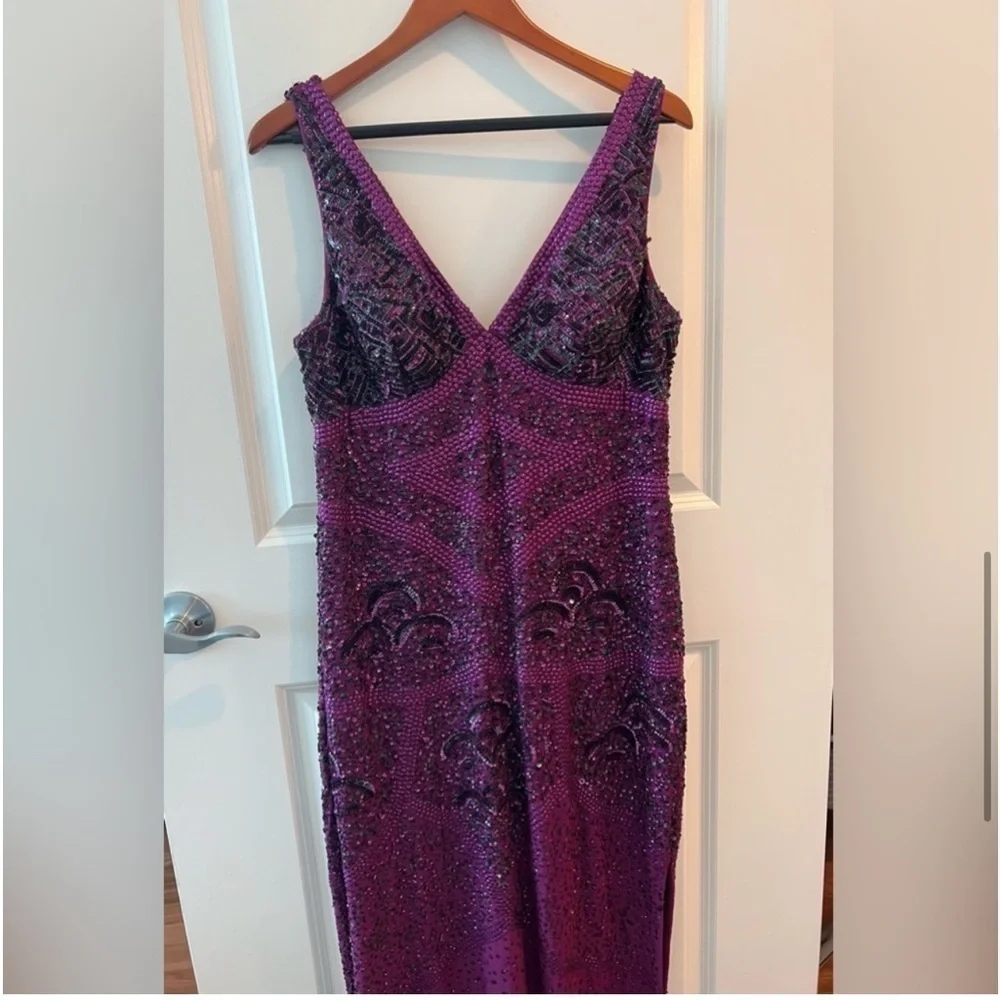 Caché Beaded Long Dress Size 14