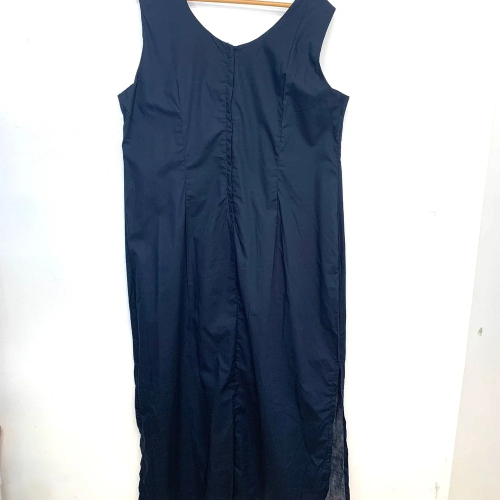 Hawaii Hangover Maxi Tropical Dress  3XL Navy Blue  Floral 100%  Cotton  New