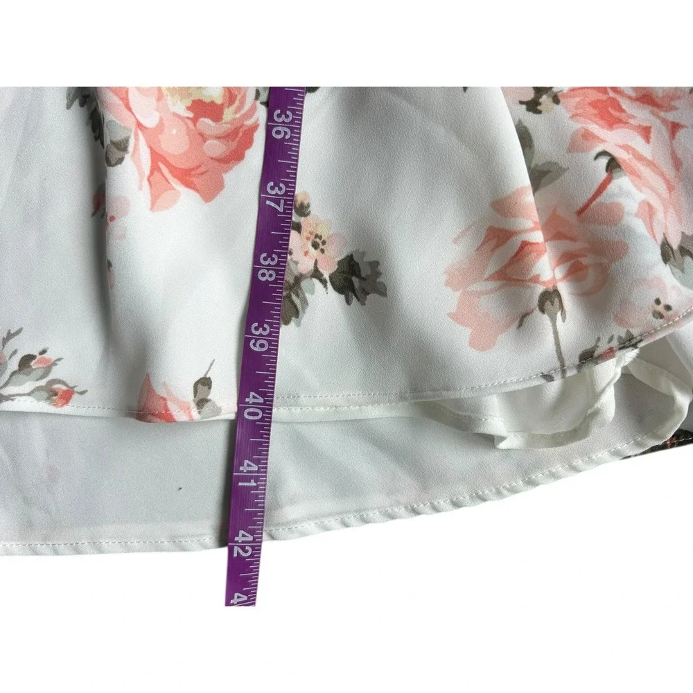 Abercrombie & Fitch Floral Cowl Neck Midi Slip Dress White Women's Medium NEW