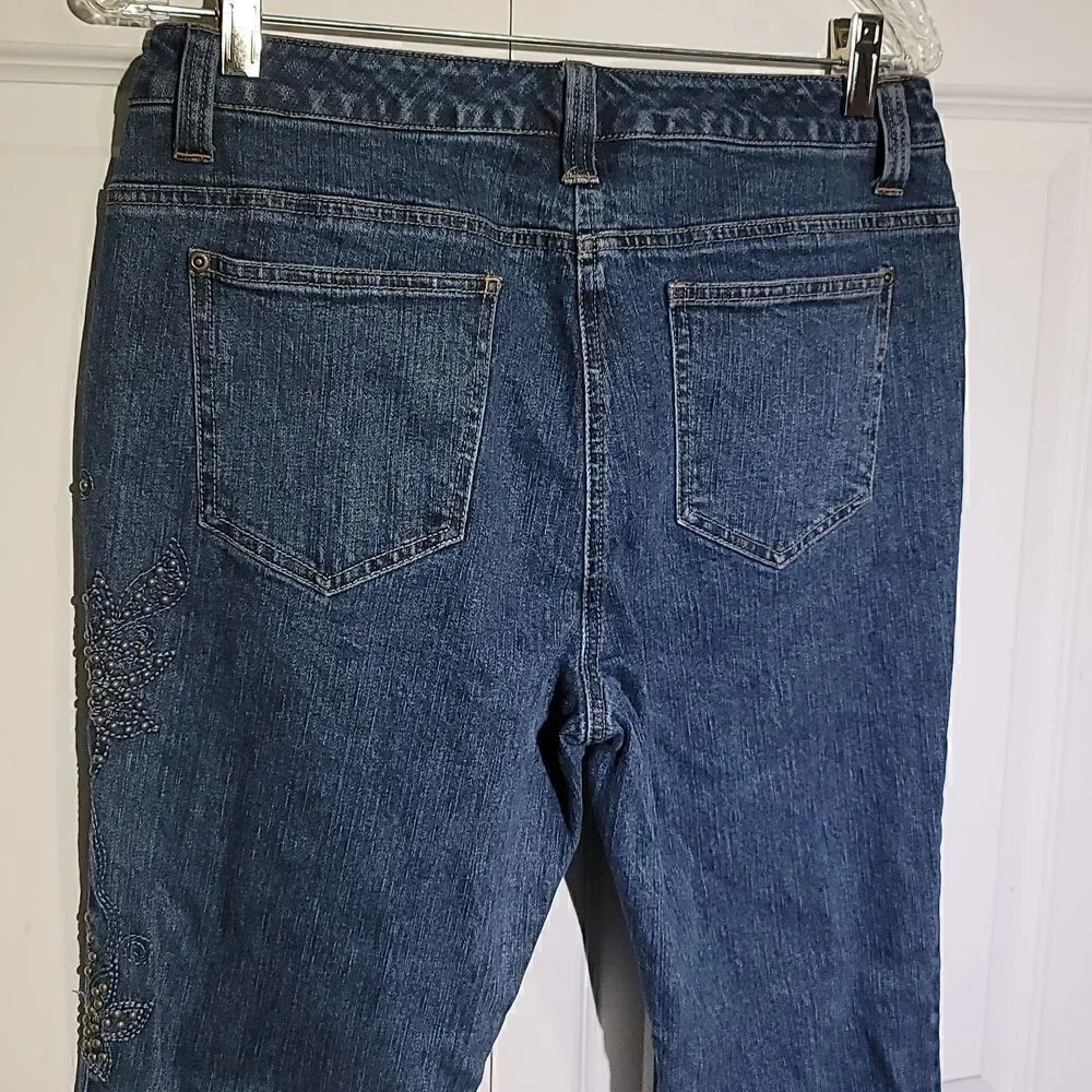 Inc. INTERNATIONAL CONCEPTS Petite Y2K Embellished Women's Boot Cut Jeans