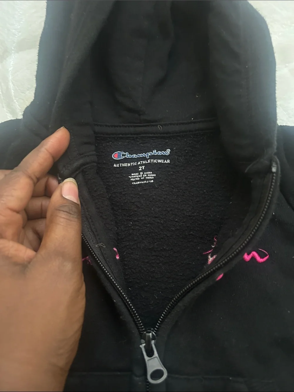 Champion black zip