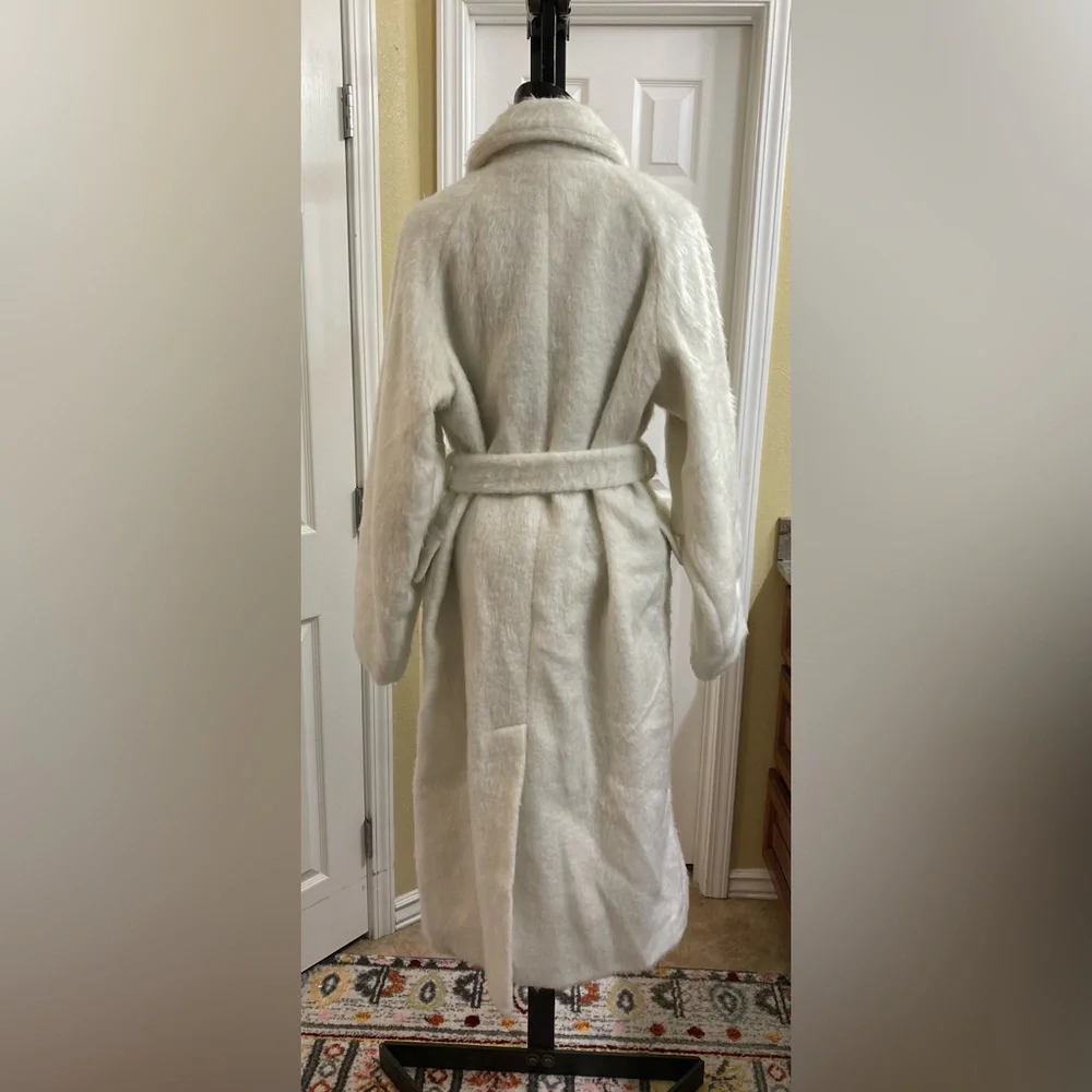 New Topshop Doubled-Breasted Trench – Size US 8 - Ivory