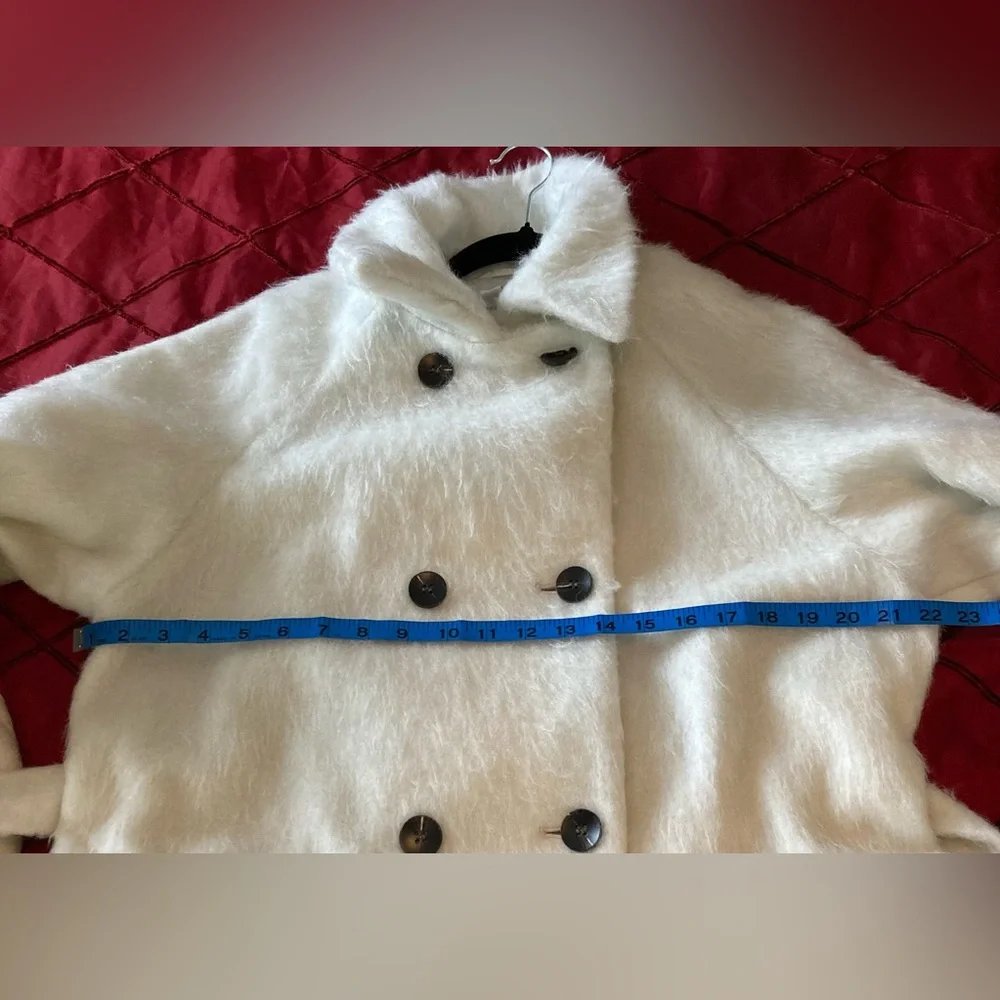 New Topshop Doubled-Breasted Trench – Size US 8 - Ivory