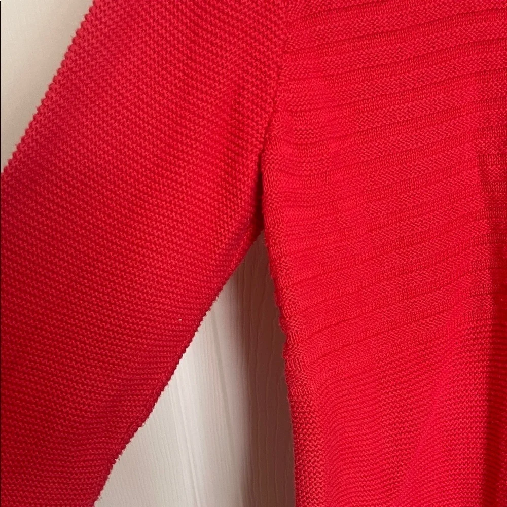 Talbots Vibrant Pinkish Red Crew Neck Sweater