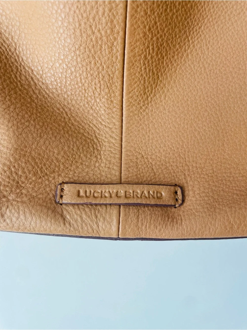 Lucky Brand Mina Leather Tote Bag with Braided Handles