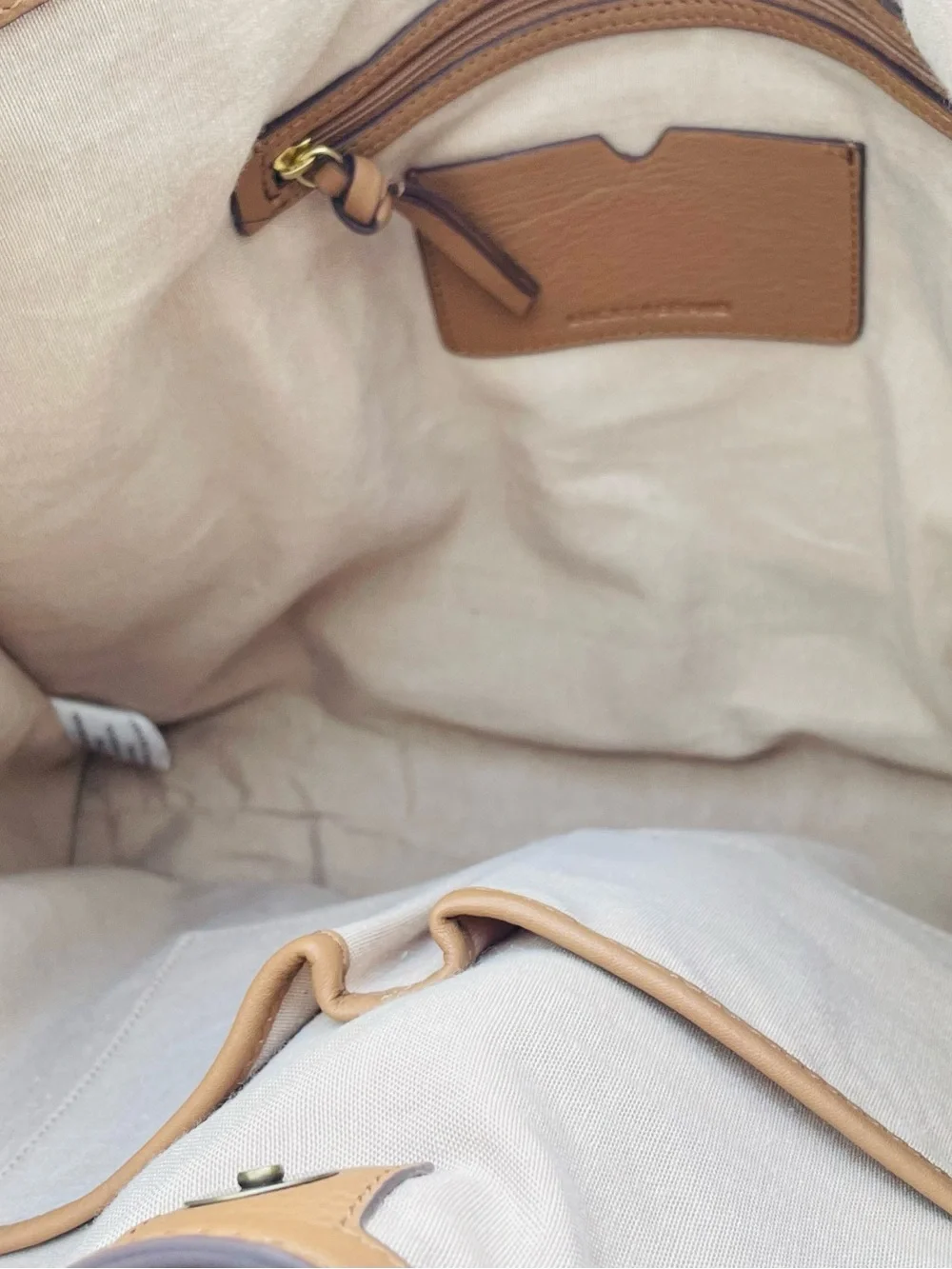 Lucky Brand Mina Leather Tote Bag with Braided Handles