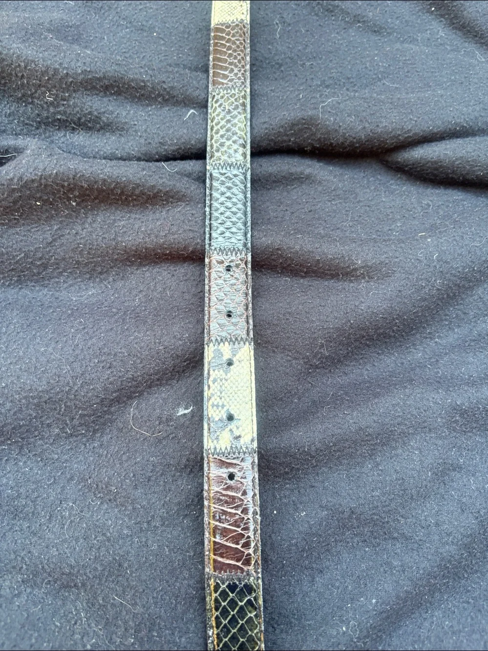 Paul Harris Genuine Snakeskin Leather Belt - Tan Vintage Excellent Condition