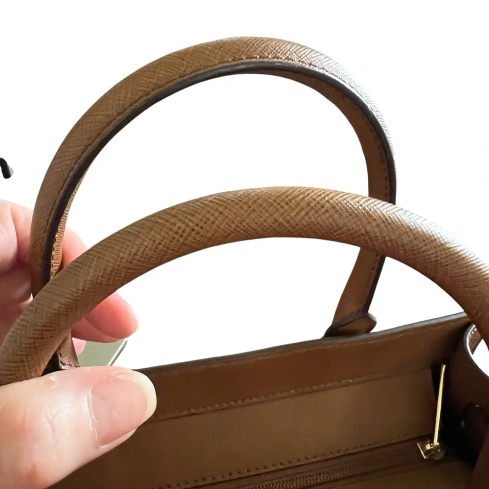 Michael Kors Dillon Saffiano Dark Khaki Leather Satchel