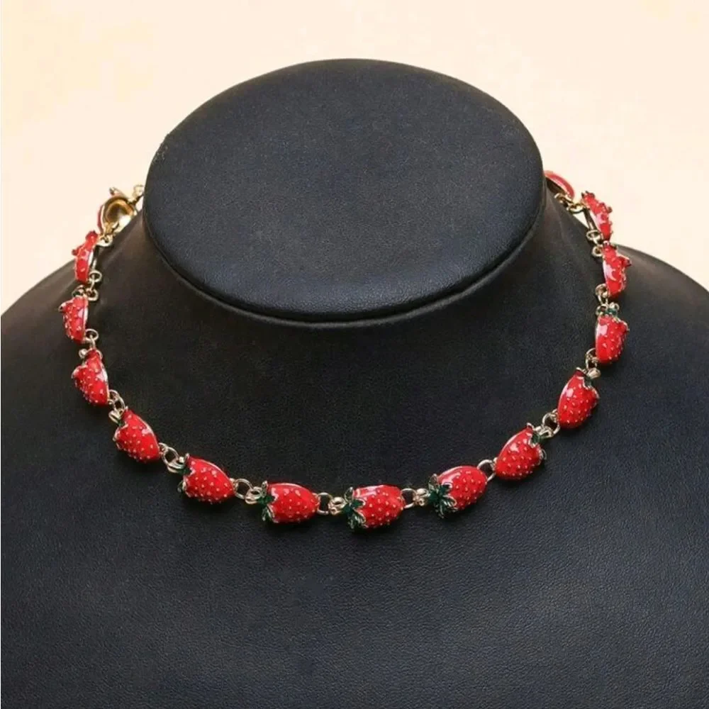 Strawberry Charm Necklace