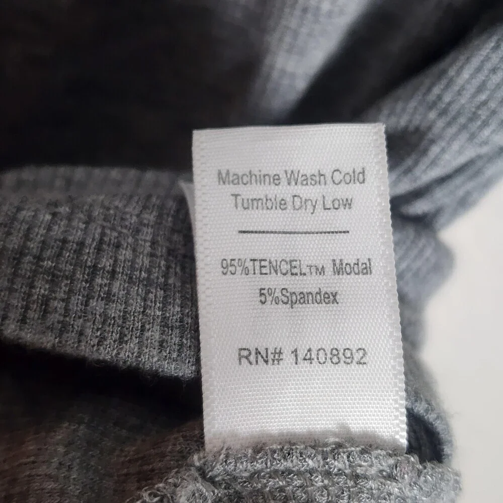 Marine Layer top Womens Small Gray V Neck Lexi Button Modal Spandex Knit