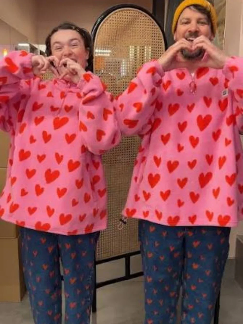 Lucy & Yak Stevie Polar Fleece in Cupid Print S (UK 8-10)