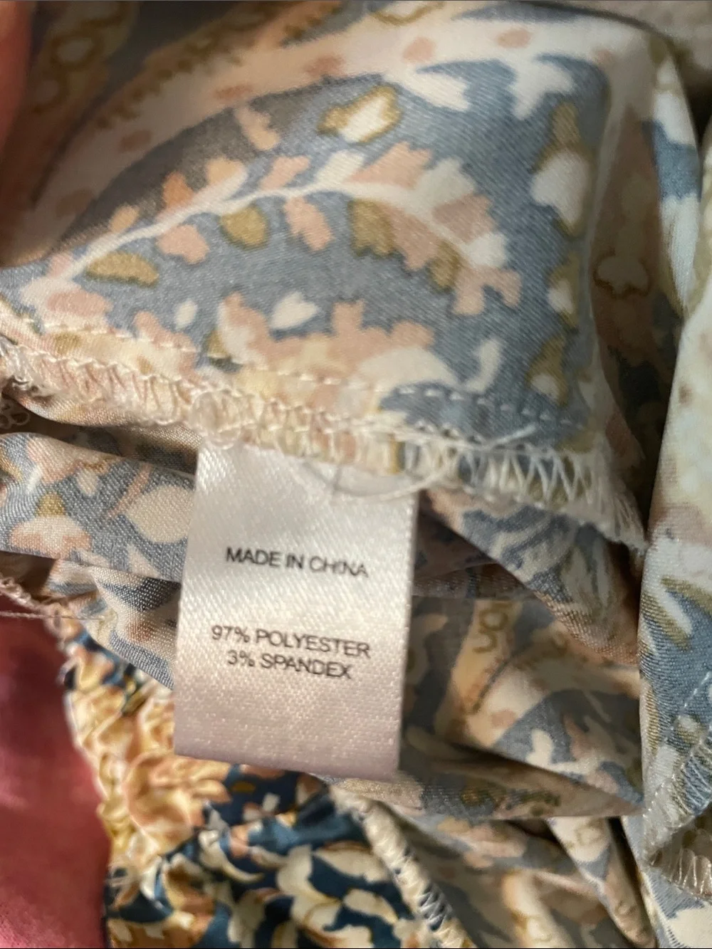 C50- DREW Blue and Tan Floral Wide-Leg Pants