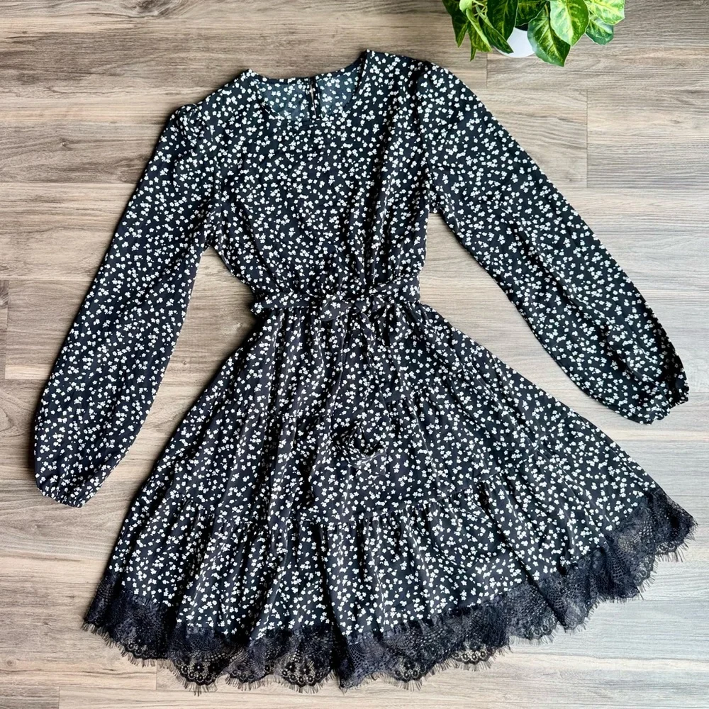 SHEIN black floral