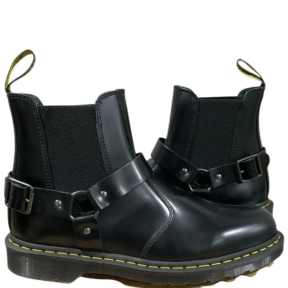 Dr. Martens Men’s Wilcox Smooth Leather Buckle Boots EUR 47 Size 13 NEW