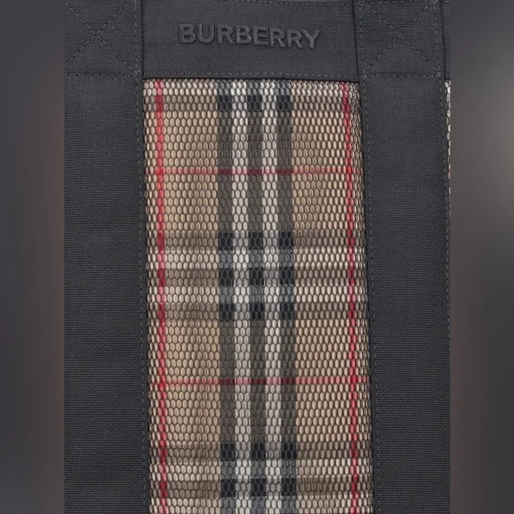 NWT Authentic Burberry Ormond Check Tote Archive Beige Travel Bag