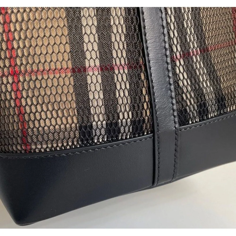 NWT Authentic Burberry Ormond Check Tote Archive Beige Travel Bag