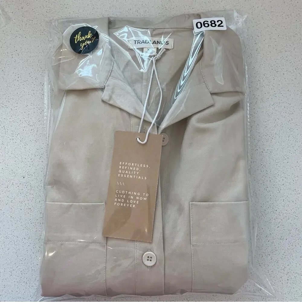 Tradlands zipper relaxed sleeves