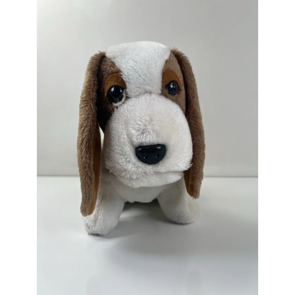 Vintage Fun Farm 1980s Dog Plush Stuffed Animal Bassett Hound Puppy Carnival Toy