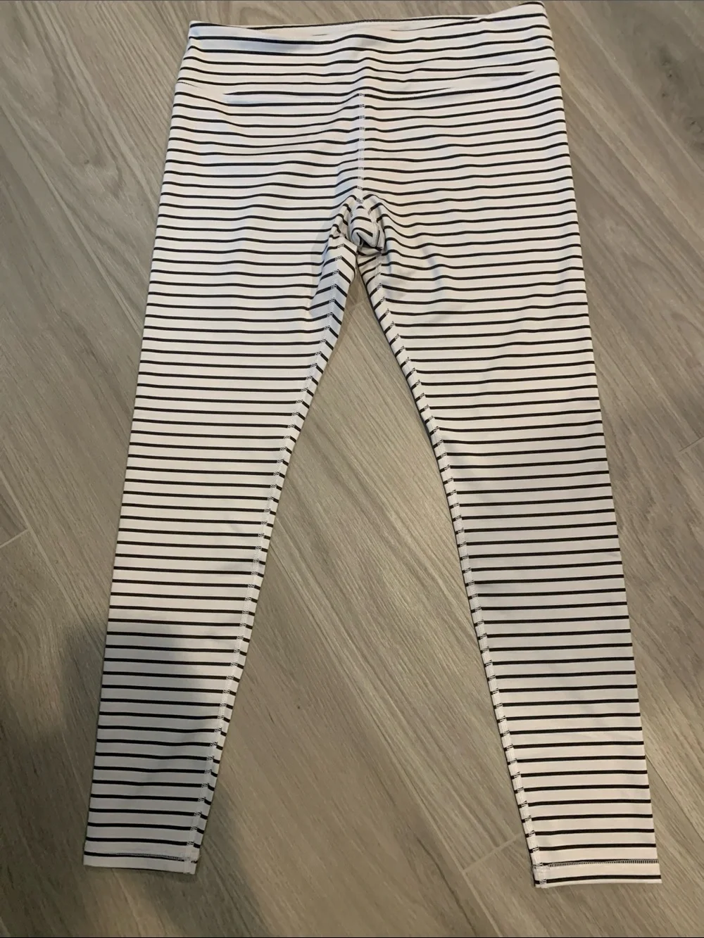 Scorpio Sol White Leggings with Black Stripes