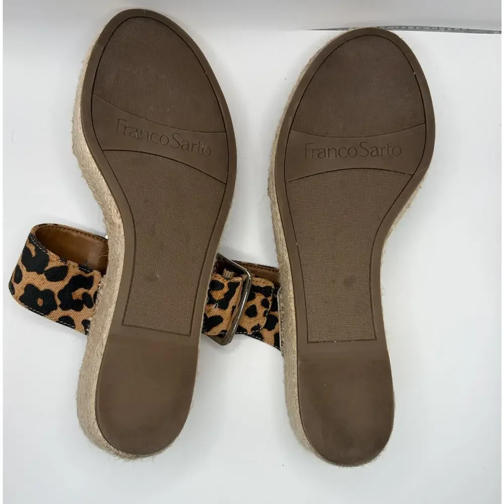 Franco Sarto Leopard Print Espadrille Platform Sandals