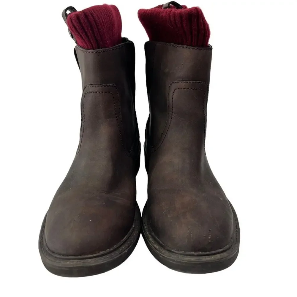 Tommy Hilfiger Boots Womens  6.5 Brown Ankle Boots slip-on sock
