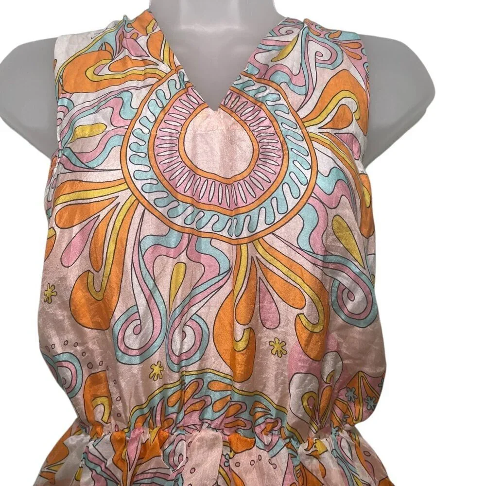 Sundress Jackie Dress XS Havana Aquarelle Boho Backless Mini NWT $185