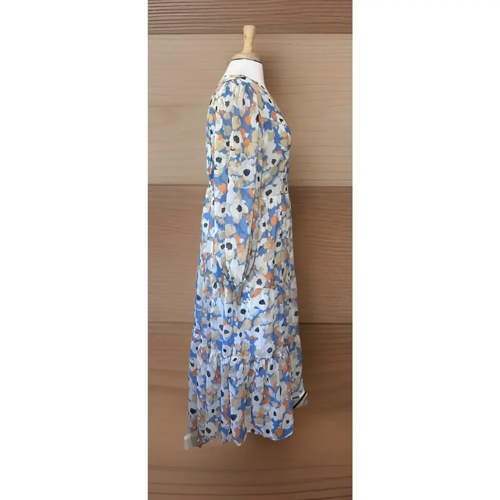 Joie Dress Womens Small Floral Field Tiered Printed Maxi Cottagecore Prairie NWT