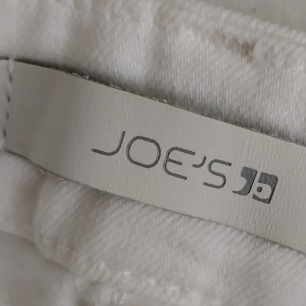 Joe's White Cotton Denim Button Fly Skirt