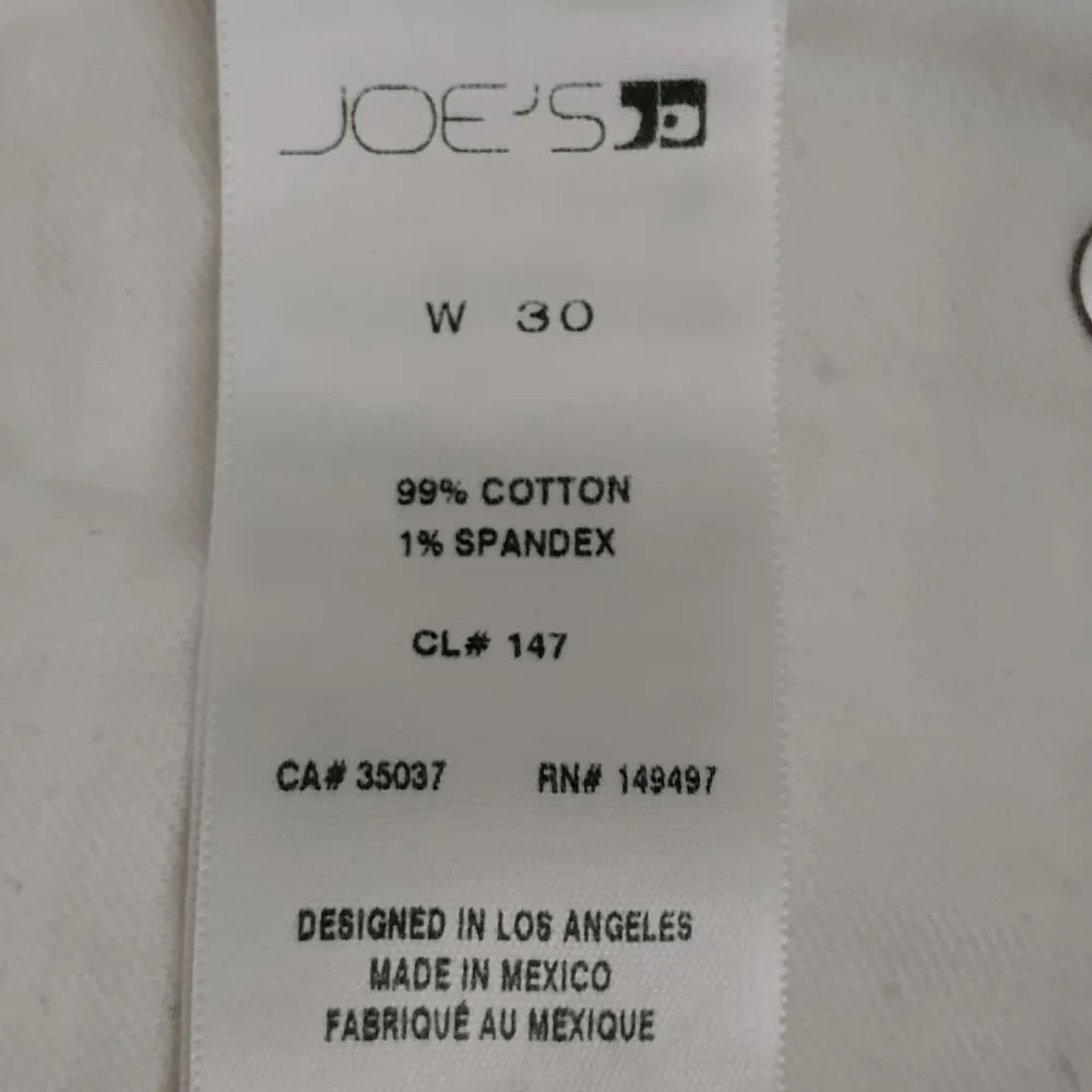 Joe's White Cotton Denim Button Fly Skirt