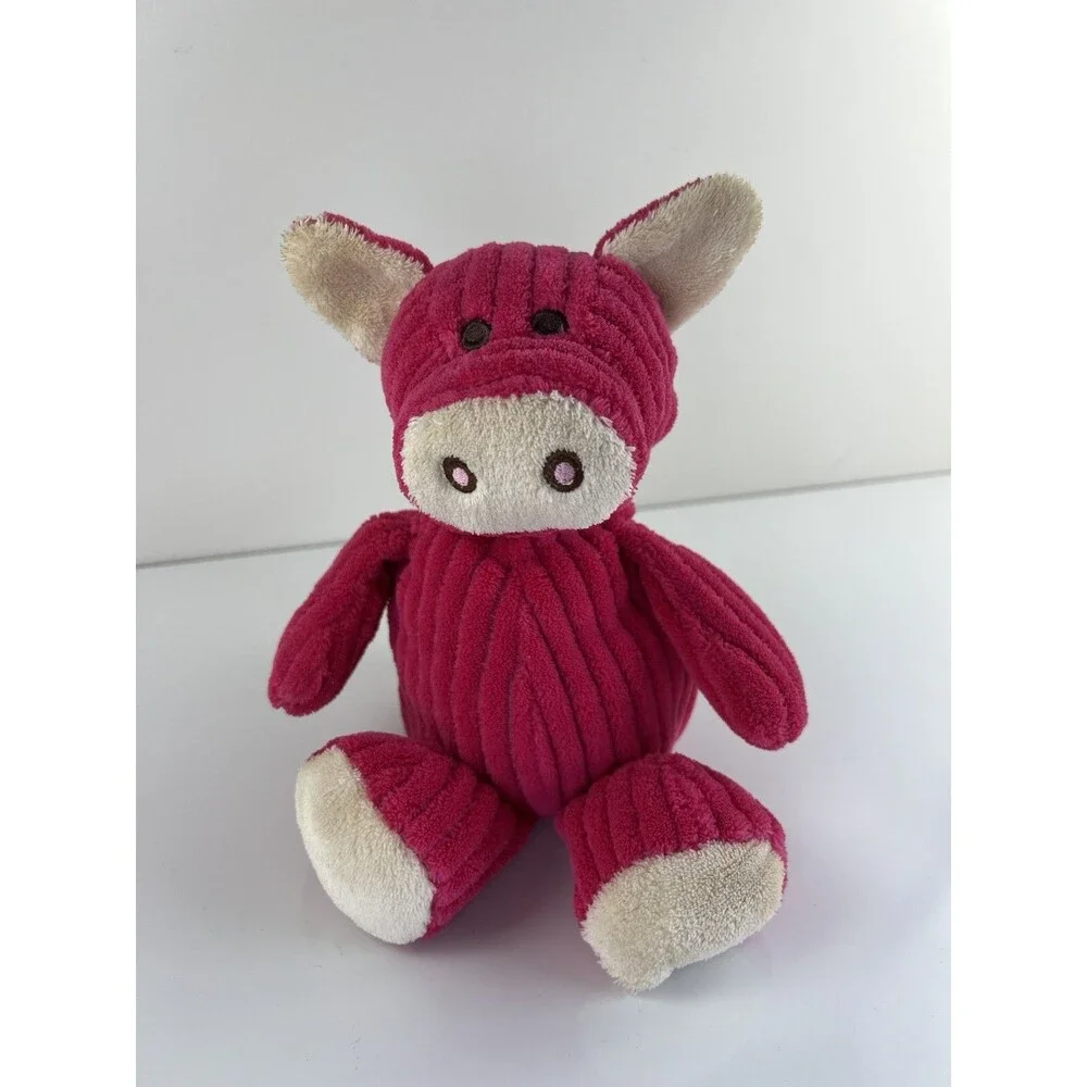 Animal Adventure Pink Corduroy  Ribbed Pig Plush Soft Toy Stuffed Animal 10