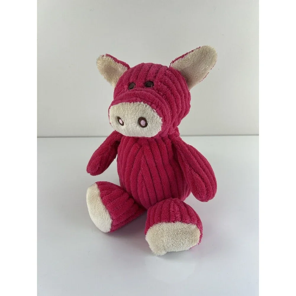 Animal Adventure Pink Corduroy  Ribbed Pig Plush Soft Toy Stuffed Animal 10
