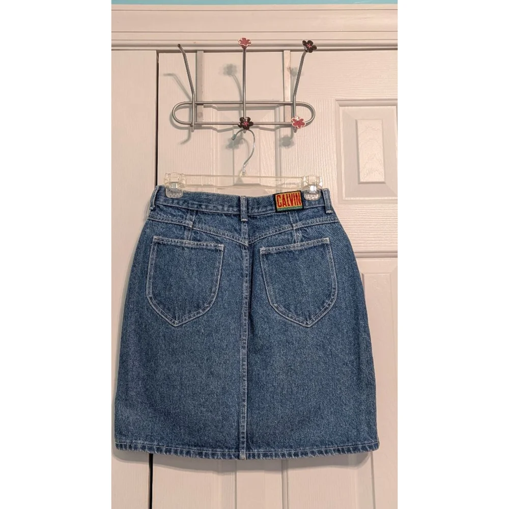 Women's Calvin Klein Denim Skirt Size 11/12 Blue