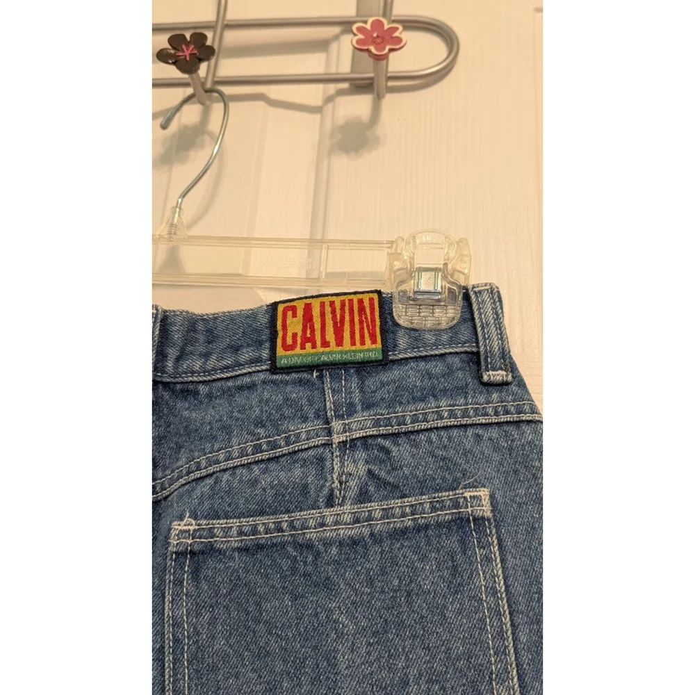 Women's Calvin Klein Denim Skirt Size 11/12 Blue