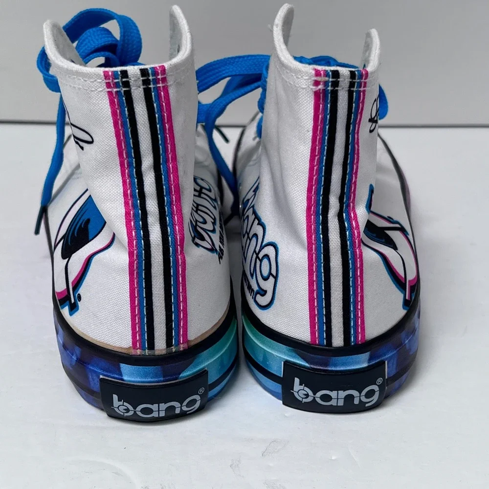 Bang Energy‎ Drink White High Top Sneakers Womens Size 7.5 / Mens 6.5