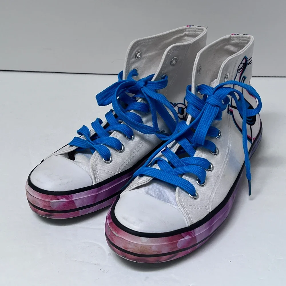 Bang Energy‎ Drink White High Top Sneakers Womens Size 7.5 / Mens 6.5